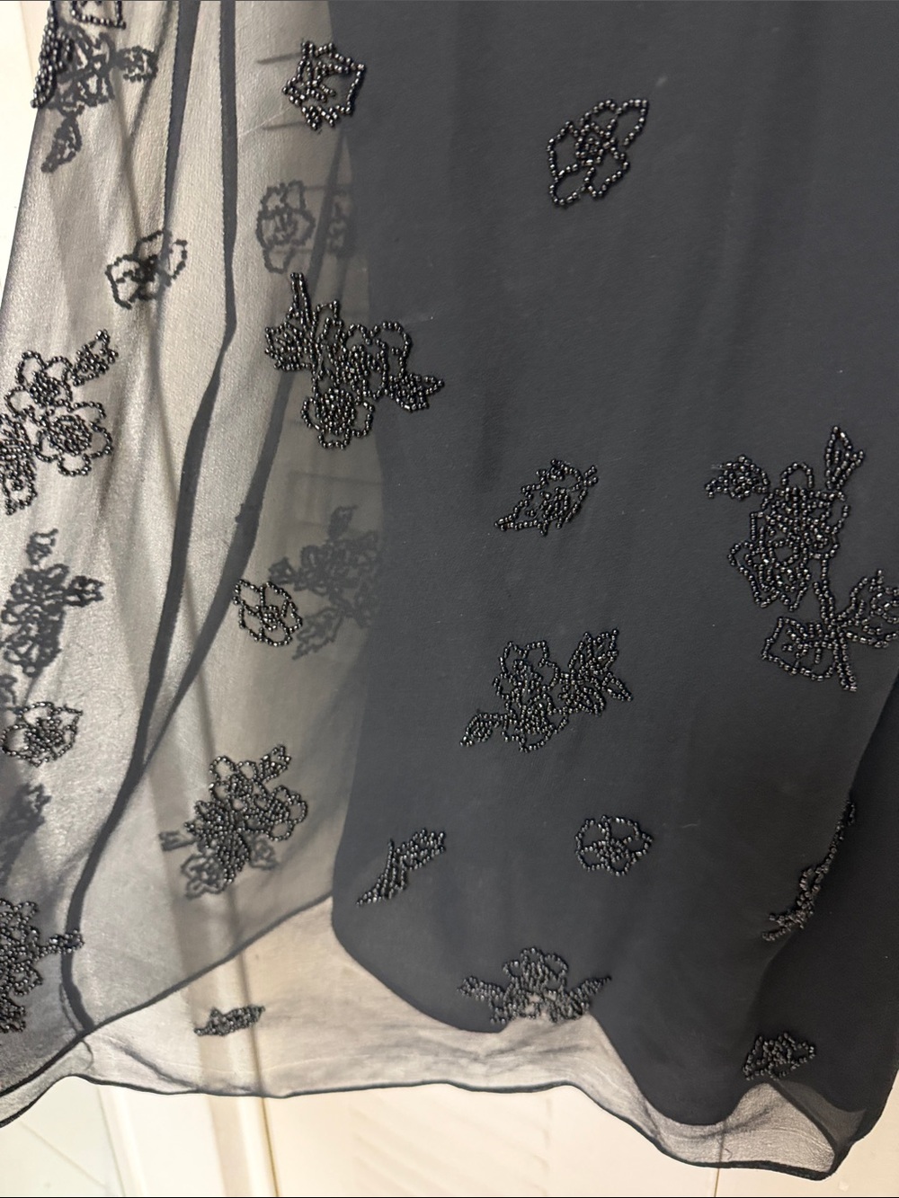 INC International Concepts Black Beaded Midi Slip Dress - Picture 3 of 4